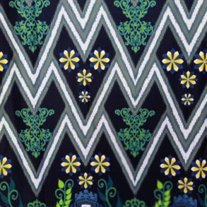 Batik Motif Gelombang Muare biru
