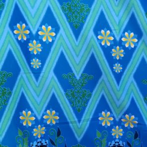 Batik Motif Gelombang Muare biru muda